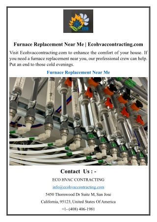 Furnace Replacement Near Me  Ecohvaccontracting