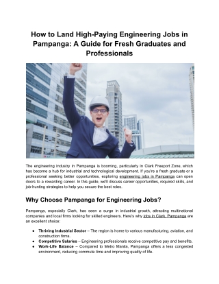 How to Land High-Paying Engineering Jobs in Pampanga_ A Guide for Fresh Graduates and Professionals