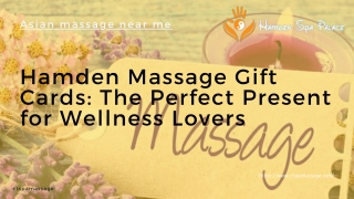 Hamden Massage Gift Cards The Perfect Present for Wellness Lovers