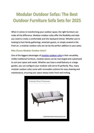 Top Modular Outdoor Sofas for 2025