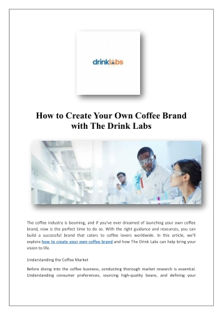 Customized Energy Drinks | Drink Labs