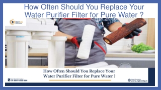 How Often Should You Replace Your Water Purifier Filter for Pure Water