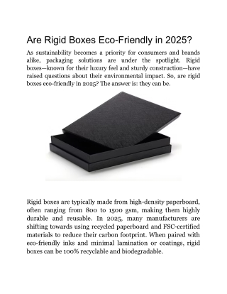 are rigid boxes eco friendly in 2025