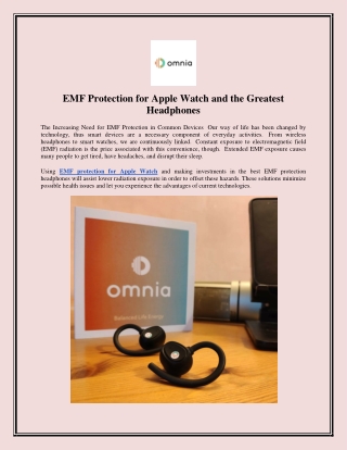 EMF Protection for Apple Watch and the Greatest Headphones
