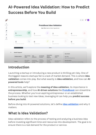 ai powered idea validation how to predict success