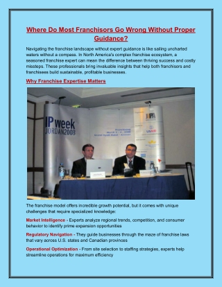 where do most franchisors go wrong without proper