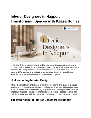Interior Designers in Nagpur