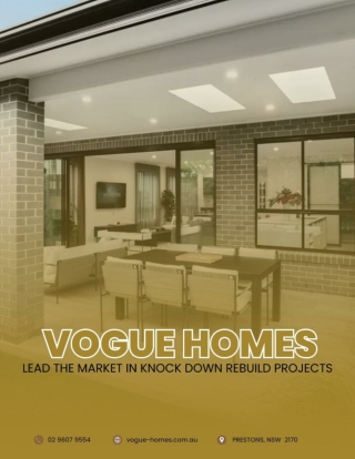 Vogue Homes Lead the Market in Knock Down Rebuild Projects