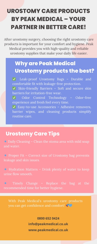 Urostomy Care Products by Peak Medical – Your Partner in Better Care!