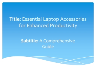 Laptop Accessories