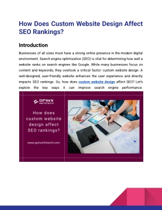 how does custom website design affect seo rankings
