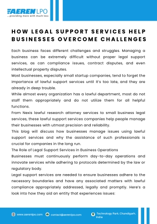 How Legal Support Services Help Businesses Overcome Challenges