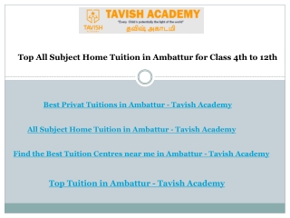 top all subject home tuition in ambattur