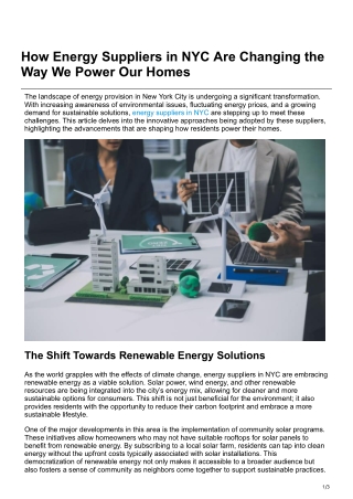 How Energy Suppliers in NYC Are Changing the Way We Power Our Homes