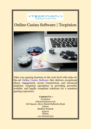 Online Casino Software Tecpinion