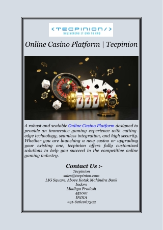 Online Casino Platform | Tecpinion