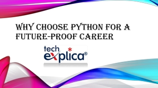 why choose python for a future proof career