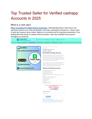 Top Trusted Seller for Verified cashapp Accounts in 2025