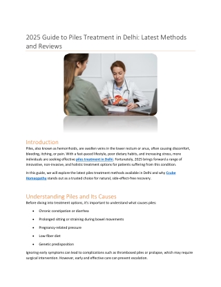 2025 guide to piles treatment in delhi latest