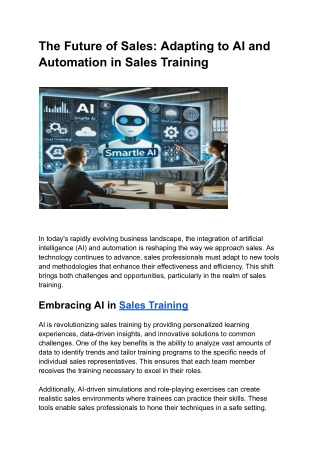The Future of Sales_ Adapting to AI and Automation in Sales Training