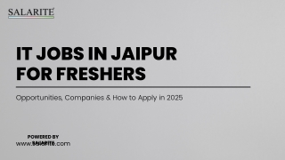 IT Jobs in Jaipur for Freshers