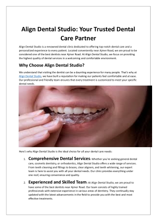 align dental studio your trusted dental care