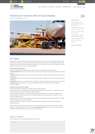 Beyond Borders: Best Air Cargo Shipping in this Globalized World