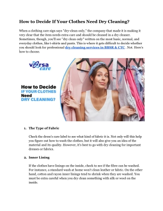 how to decide if your clothes need dry cleaning