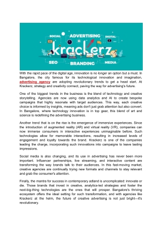 Creative Advertising Agency in Bangalore
