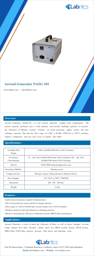 aerosol generator nasg 101