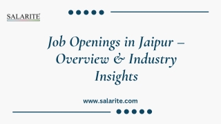 Job Openings in Jaipur – Overview & Industry Insights