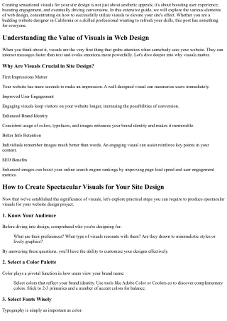 creating sensational visuals for your site design