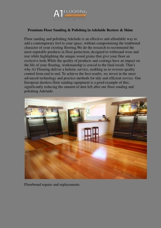 Premium Floor Sanding & Polishing in Adelaide Restore & Shine