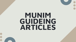 munim guideing articles