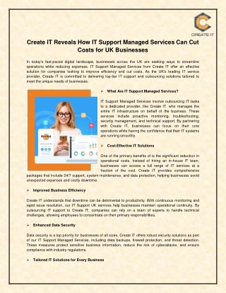 create it reveals how it support managed services