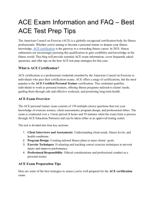 ace exam information and faq best ace test prep