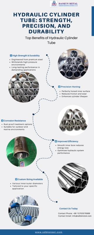 Top Benefits of Hydraulic Cylinder Tube for Industrial Applications