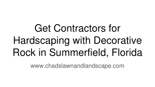 Get Contractors for Hardscaping with Decorative Rock in Summerfield, Florida