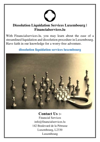 Dissolution Liquidation Services Luxembourg | Financialservices.lu