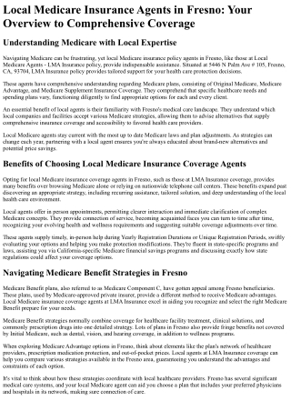 Local Medicare Agents