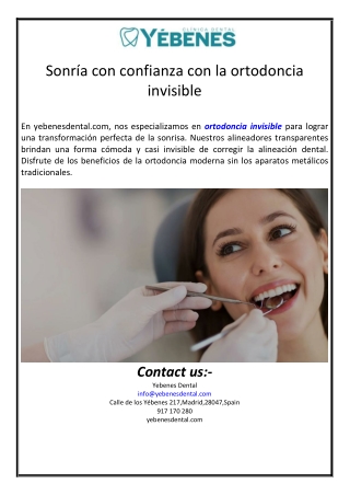 sonr a con confianza con la ortodoncia invisible