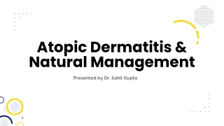 atopic dermatitis natural management
