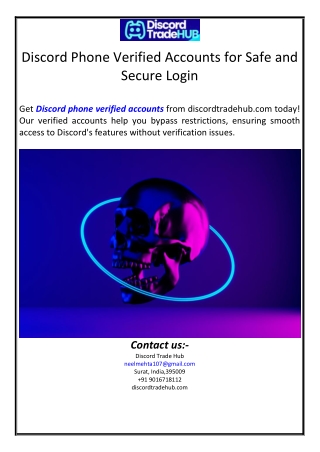 Discord Phone Verified Accounts for Safe and Secure Login