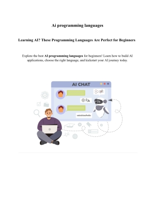 Learning AI? These Programming Languages Are Perfect for Beginners
