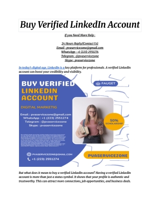 Buy Verified LinkedIn Account