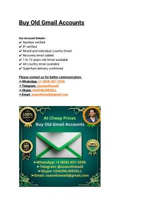 Buy Old Gmail Accounts
