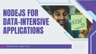 nodejs for data intensive applications