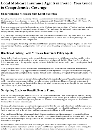 Local Medicare Agents