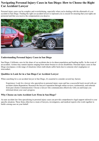 navigating personal injury cases in san diego