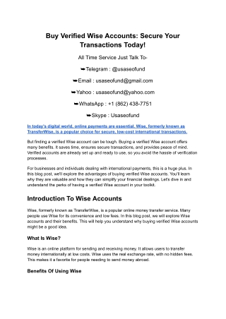 Buy Verified Wise Accounts_ Secure Your Transactions Today (1)